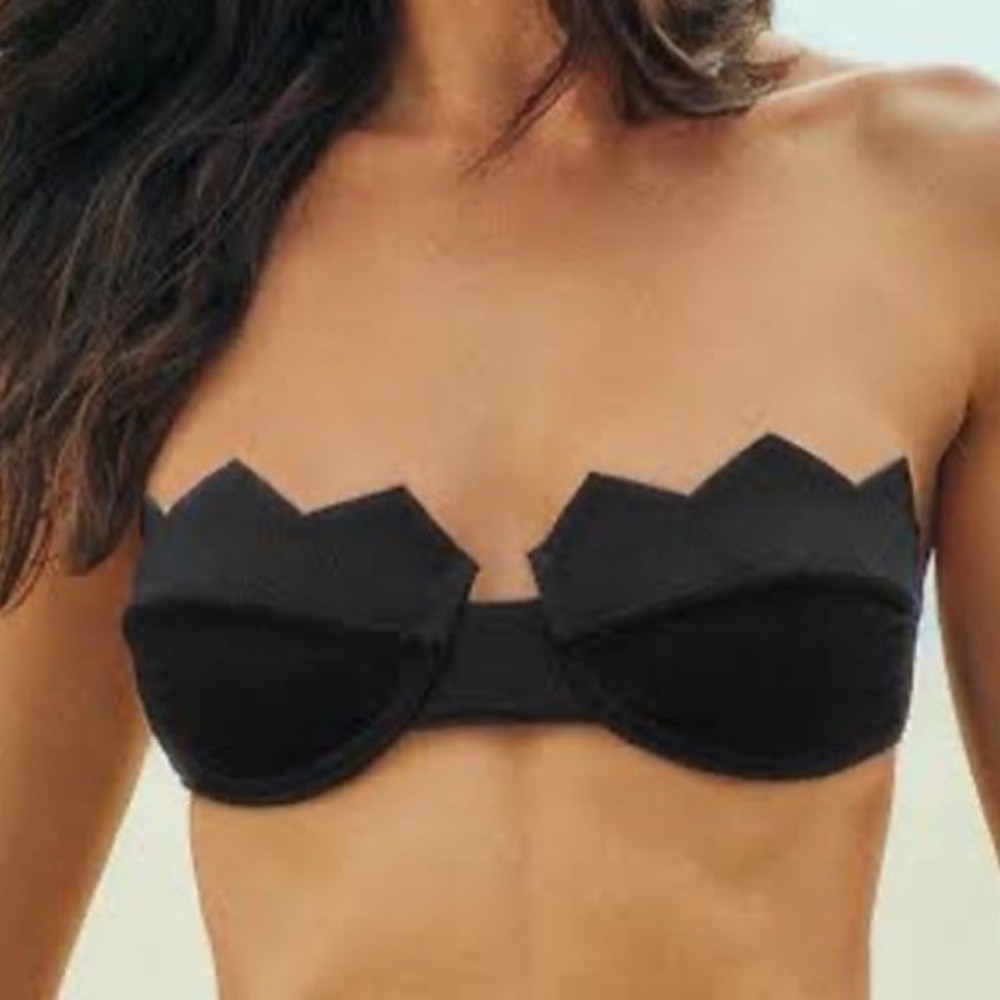 Vix Paula Hermanny- Imani Bikini Top -M, Luiza cover up Skirt- XS -Black - NWT